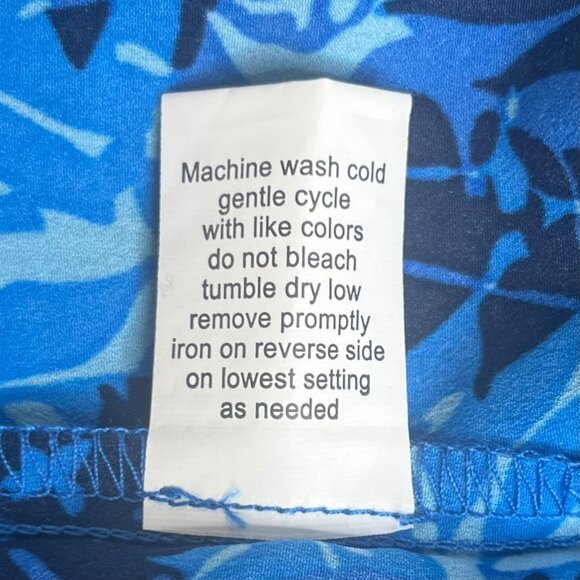 NY Collection Sleeveless Blouse Womens Small Blue Floral Zipper New - Picture 9 of 10